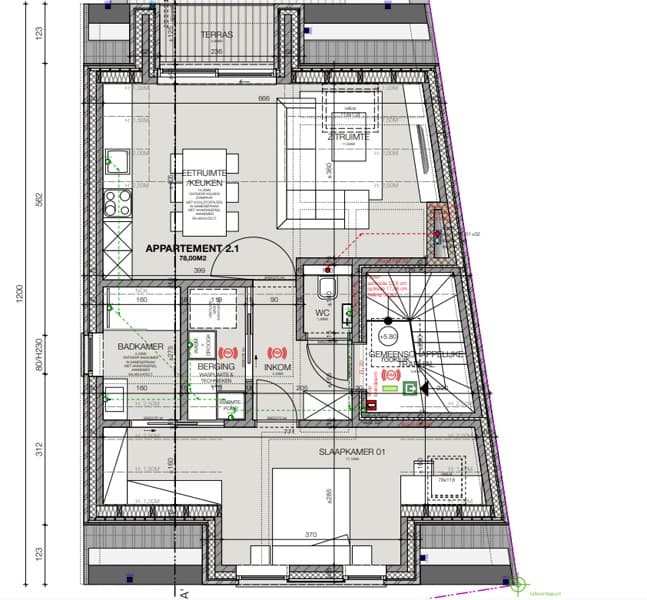 MOGELIJKHEID AANKOOP NIEUWBOUW à 6% BTW - NIEUWBOUW APPARTEMENT TE KOOP IN LOCHRISTI (WACHTEBEKE) – foto 5